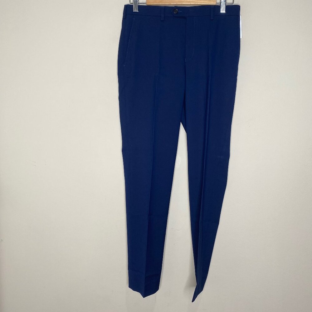 Saks Fifth Avenue 2-Way Stretch Wrinkle Resistant Navy Pant for Men 18R / 29" W